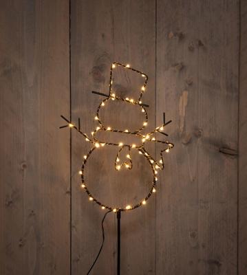 B.O.T. Outdoor Black Snowman On Stick 23X100 cm56Led Classic kerstverlichting Anna's Collection - Annas collection B.O.T. Outdoor Black Snowman On Stick 23X100 cm56Led Classic kerstverlichting Anna's Collection - Annas collection