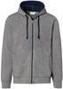 Hakro 455 Hooded jacket Bonded - Mottled Grey/Ink Blue - S