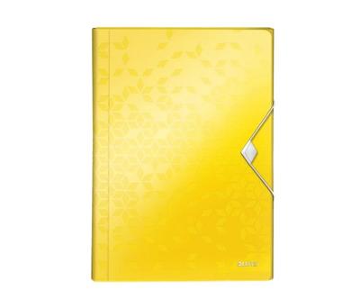 Projectmap Leitz WOW voor A4 6 vaks PP geel