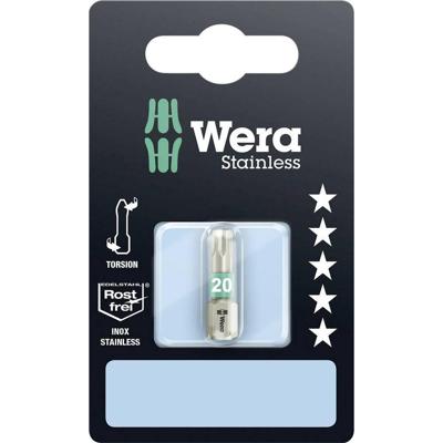 Wera 3867/1 TS SB TORX® Bits, RVS, TX 20 x 25 mm - 1 stuk(s) - 05073622001