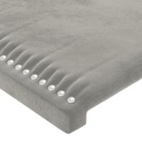 Boxspring met matras fluweel lichtgrijs 140x190 cm - thumbnail