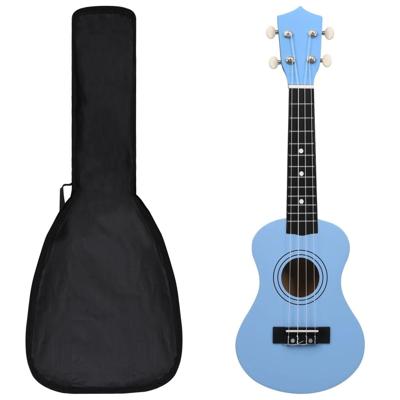 VidaXL Ukuleleset met tas voor kinderen sopraan 21'' blauw VidaXL Ukuleleset met tas voor kinderen sopraan 21'' blauw