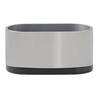 Stalen meubelpoot rvs look ovaal 6 bij 3 cm en hoogte 3 cm - thumbnail