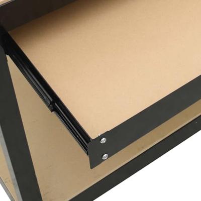 Werkbank Zwart 81 x 41 x 145 cm Bewerkt hout en metaal
