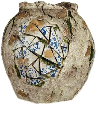 Decoratief tuinfiguur Vaas Polyresin 27 x 27 x 27 cm (2 Stuks)