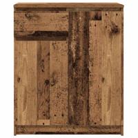Dressoir met lade 71x35x84 cm spaanplaat oud hout - thumbnail