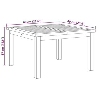 Salontafel Bruin 60 x 60 x 36 cm Massief teakhout