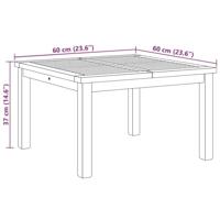 Salontafel Bruin 60 x 60 x 36 cm Massief teakhout - thumbnail