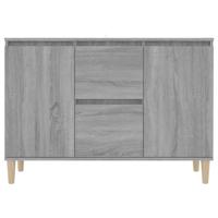 Dressoir 101x35x70 cm bewerkt hout grijs sonoma eikenkleurig - thumbnail