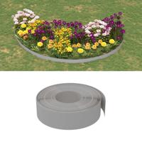 VidaXL Tuinrand 10 m 15 cm polyetheen grijs - thumbnail