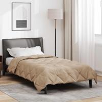 Vol jaar dekbed Taupe 220 x 135 cm Microfiber - thumbnail