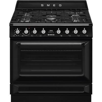 Smeg TR90GMBLNL Gasfornuis Zwart