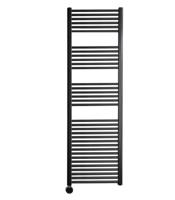 Elektrische Design Radiator Sanicare Plug & Play 172x45 cm Mat Zwart 920 Watt Met Zwart Thermostaat Links Sanicare - thumbnail