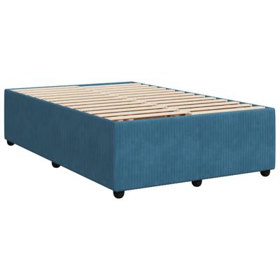 Boxspring met matras fluweel blauw 120x200 cm - thumbnail