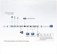 Aten UH3234-AT Dockingstation Usb-c 1x Displayport Female / 1x Hdmi Type A Female / 1x Vga Female Gigabit Docking 11-poorts Zilver - thumbnail