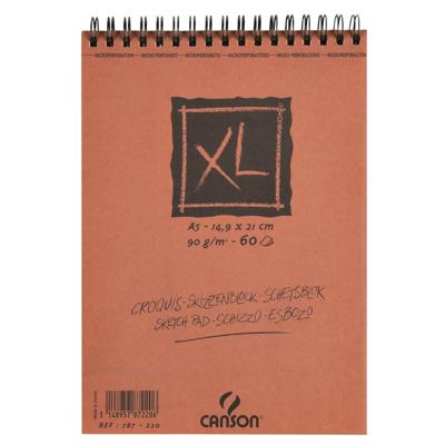 Schetspapier canson xl sketch 90gr a5 ivoorwit | 5 stuks