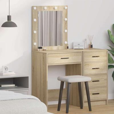 Kaptafel met lade Sonoma eiken 50 x 41 x 135 cm Bewerkt hout