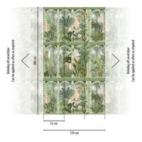 Livingwalls The Wall II - Groen - Planten Behang - 393151 - thumbnail