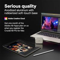 Crucial 2 TB Externe SSD harde schijf USB-C Beige CT2000X9PROMACSSD9B - thumbnail
