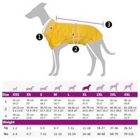 Hondenregenjas met reflecterende strips polyester geel XL - thumbnail