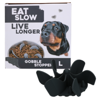 Eat Slow Live Longer Gobble Stopper Grijs L - thumbnail