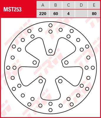 TRW remschijf "mst253" rotor mst253 rigid