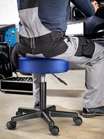 Casaria Verstelbare Draaikruk - 46/60cm Zithoogte - Blauw - thumbnail