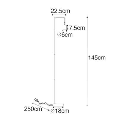 QAZQA Moderne vloerlamp zwart verstelbaar - Java QAZQA Moderne vloerlamp zwart verstelbaar - Java