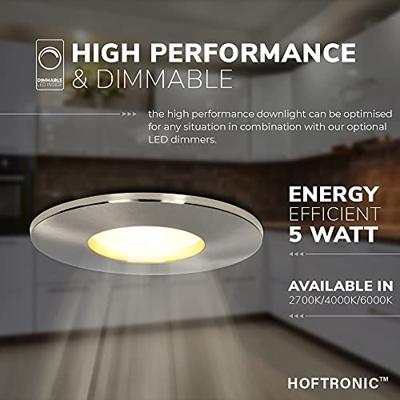 Set van Vegas - LED Inbouwspots - 5 Watt 400 lumen - 6000K Daglicht wit - GU10 - Dimbaar - Rond - IP44 voor badkamer, buiten en binnen - RVS - thumbnail