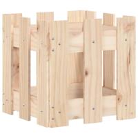 Plantenbak met hekontwerp 30x30x30 cm massief grenenhout - thumbnail