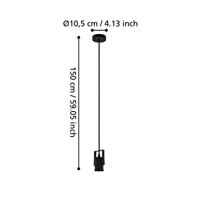 Eglo Zwarte landelijke hanglampCalari - 31073 - thumbnail