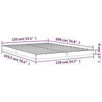Bedframe massief grenenhout wit 135x190 cm Double - thumbnail