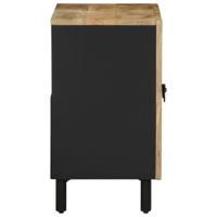 Wastafelkast 62x33x58 cm massief mangohout zwart - thumbnail