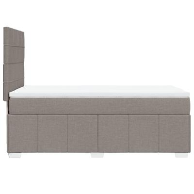 Boxspring met matras stof taupe 90x200 cm