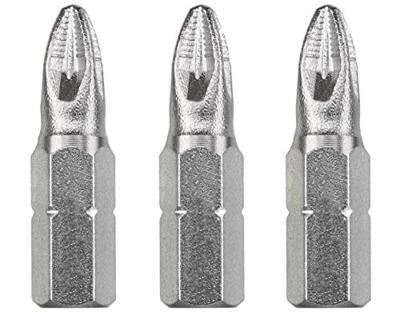 Schroefbit pozidrive Nr. 1 25 mm 1/4 inch 3 stuks kaart Eurofix - Eurofix