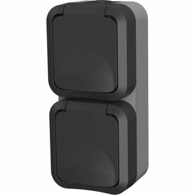 Dubbel stopcontact - QUARX - Aqua Pro - Buiten, verticaal, IP55, 250V, 16A