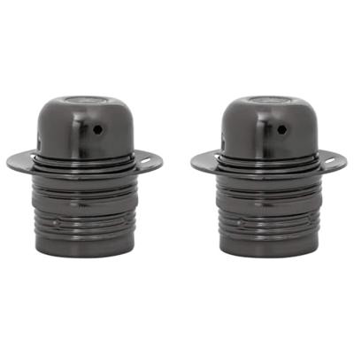 VidaXL Lamphouders 2 st glanzend zwart e27 VidaXL Lamphouders 2 st glanzend zwart e27