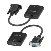 Adapter HDMI naar VGA Aisens A115-0873 20 cm Zwart - thumbnail