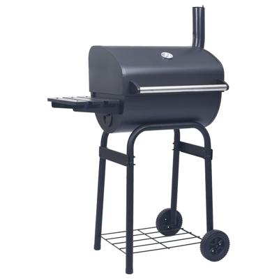 Houtskoolbarbecue roker met onderschap zwart Houtskoolbarbecue roker met onderschap zwart