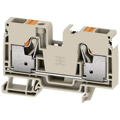 Weidmüller 2674940000 Doorgangsserieklem 10 mm Push-In-klem, Steekaansluiting Donkerbeige 25 stuk(s) Piece