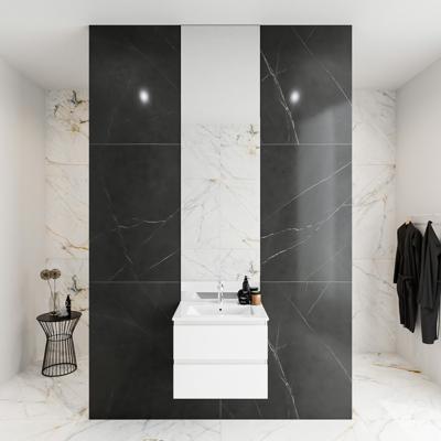 MONDIAZ DENTA 60 badmeubel talc 2 lades wastafel midden 1 kraangat