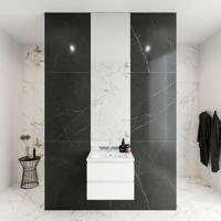 MONDIAZ DENTA 60 badmeubel talc 2 lades wastafel midden 1 kraangat - thumbnail