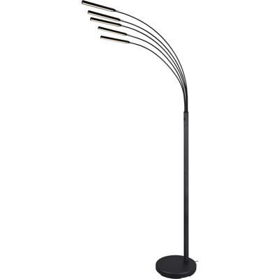 LED Vloerlamp 15W Dimbaar Warm Wit 3000K Mat Zwart Aluminium