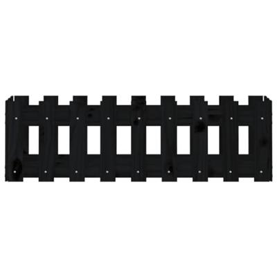 VidaXL Plantenbak verhoogd hekontwerp 100x30x30 cm grenenhout zwart