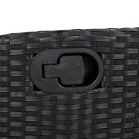 7-delige Tuinset met kussens poly rattan zwart - thumbnail