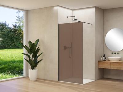 Inloopdouche Van Rijn Products ST01 90x200 cm 8 mm Brons Rookglas Incl. Beslag met Muurprofiel en Stabilisatiestang Mat Zwart Inloopdouche Van Rijn Products ST01 90x200 cm 8 mm Brons Rookglas Incl. Beslag met Muurprofiel en Stabilisatiestang Mat Zwart