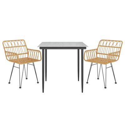 3-delige Tuinset poly rattan