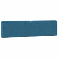 Hoofdbordkussen 200 cm fluweel blauw - thumbnail