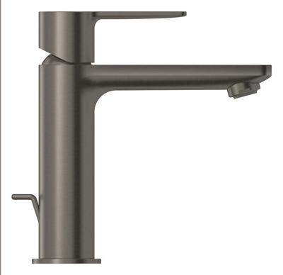 GROHE Lineare waterbesparende wastafelkraan s-size met waste brushed hard graphite 32114AL1