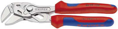 Sleuteltang lengte 150 mm spanwijdte 27 mm verchroomd meercomponenten mantels KN